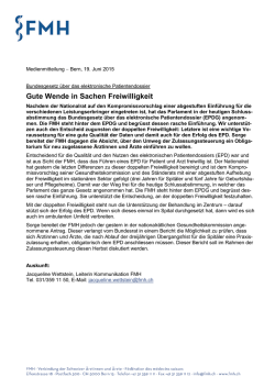 Gute Wende in Sachen Freiwilligkeit