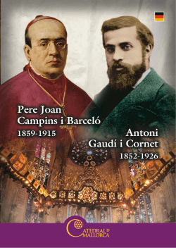 Pere Joan Campins i Barceló Antoni Gaudí i Cornet