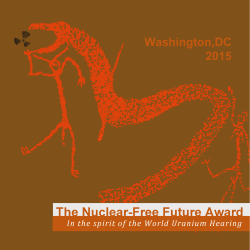 Leave it in the Ground! - Nuclear Free Future Award