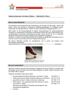 Merkblatt Ritzen