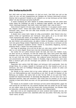 Die Dollaraufschrift