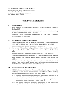 schriftenverzeichnis - Technische Universität Chemnitz
