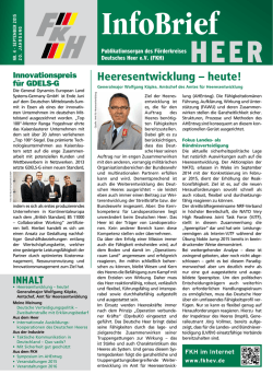 Heeresentwicklung &ndash; heute! - F&ouml;rderkreis Deutsches Heer eV