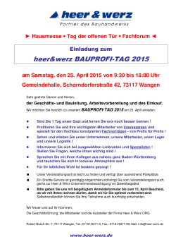 heer&werz BAUPROFI-TAG 2015