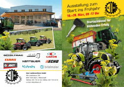 Flyer Eröffnung und Ausstellung Heer Landmaschinen