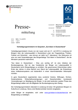 Gut leben in Deutschland - Bundesministerium der Verteidigung