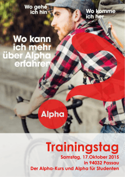 Flyer Alpha TT Passau - Alpha Kurs Österreich