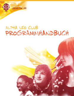 Alpha Leo Club Programmhandbuch