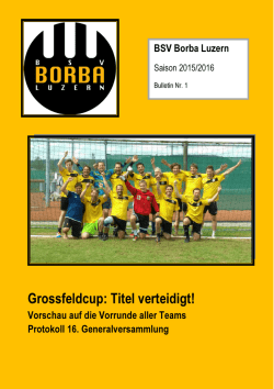 Grossfeldcup: Titel verteidigt!