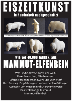 Brosch&uuml;re Eiszeitkunst - Mammut-Poa