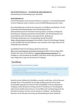 EDI SCHNITTSTELLE &ndash; TECHNISCHE BESCHREIBUNG