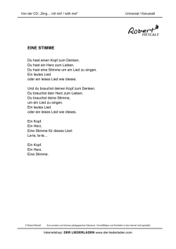 eine Stimme - Robert Metcalf