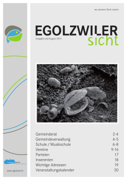 Egolzwiler Sicht Juli/August 2015