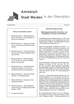 Amtsblatt - Stadt Weiden in der Oberpfalz
