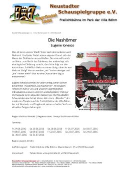 Information zum Stück... - Neustadter Schauspielgruppe