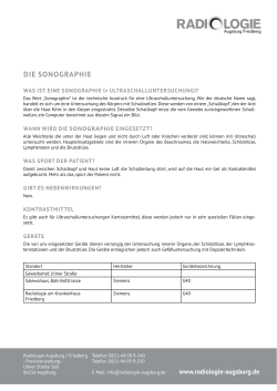 die sonographie - Radiologie Augsburg + Friedberg