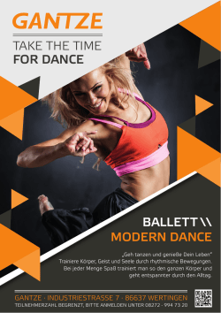 take the time for dance ballett \\ modern dance - GANTZE-ZFG