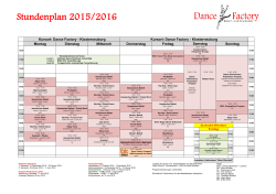 Stundenplan 2015/2016