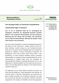 Vom durstigen Käfer zur bionischen Fassadenfarbe Lackchemiker