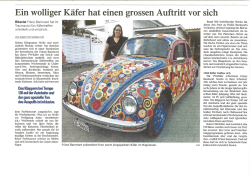Ein wolliger K&auml;fer hat einen grossen Auftritt vor