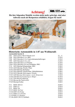 Preisliste H0 Restposten
