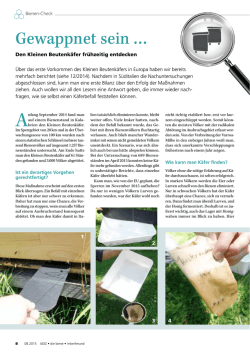 Erkennung des kleinen Beutenkäfers
