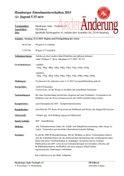 Hamburger Einzelmeisterschaften 2015 der Jugend U15 m/w