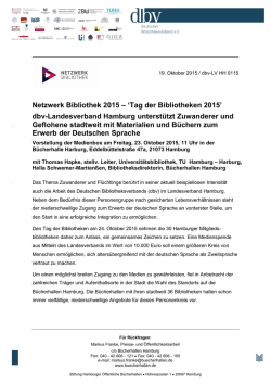 Netzwerk Bibliothek 2015 – `Tag der Bibliotheken 2015` dbv