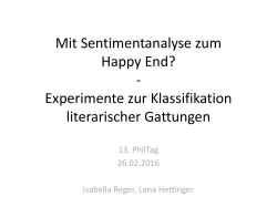 Mit Sentimentanalyse zum Happy End?