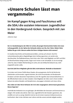Im Kampf gegen Krieg und Faschismus will die