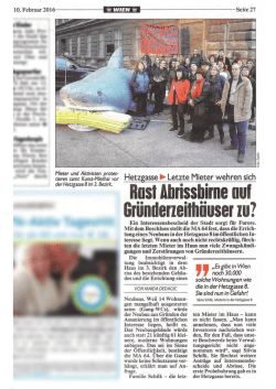 Hetzgasse > Letzte Mieter wehren sich
