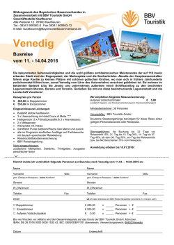 Venedig - BBV Touristik GmbH