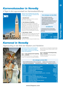 Karnevalszauber in Venedig Karneval in Venedig