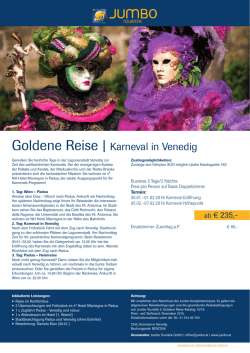 Goldene Reise | Karneval in Venedig