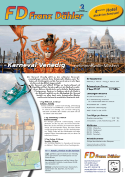 Karneval Venedig … geheimnisvolle Masken