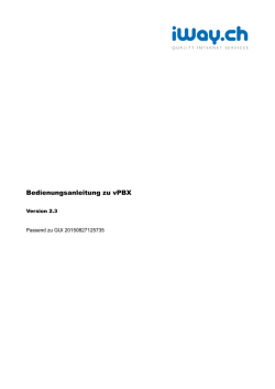 Handbuch VPBX 2.3