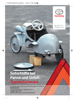 Garantiebedingungen Toyota Eurocare
