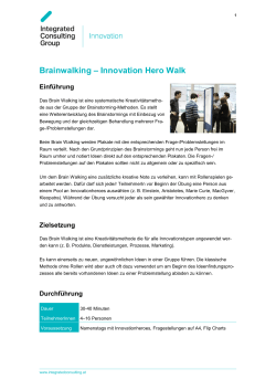 Brainwalking – Innovation Hero Walk