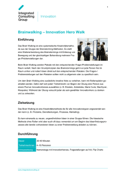 Brainwalking – Innovation Hero Walk