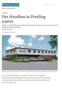 Der Hotelbau in Pentling startet - Homey