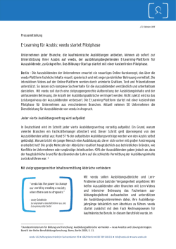 E-Learning f&uuml;r Azubis: veedu startet Pilotphase