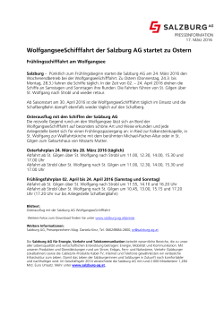 WolfgangseeSchifffahrt der Salzburg AG startet zu