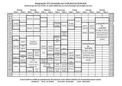 Hallenbelegungsplan