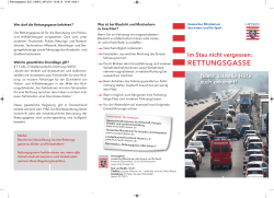 "Flyer Rettungsgasse" - Hessisches Ministerium des