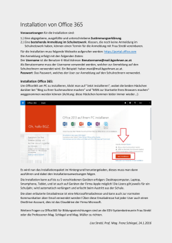Installation von Office 365