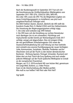 Glosse/Leserbrief von Sigi Sp&auml;th lesen. PDF hier klicken