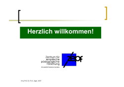 Herzlich willkommen!
