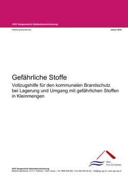 Vollzugshilfe für den kommunalen Brandschutz bei Lagerung und