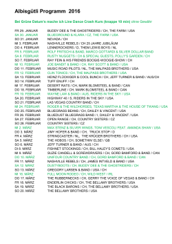 Albisgütli Programm 2016