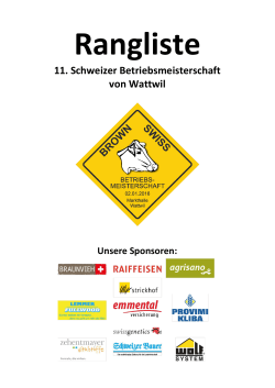 11. Schweizer Betriebsmeisterschaft von Wattwil